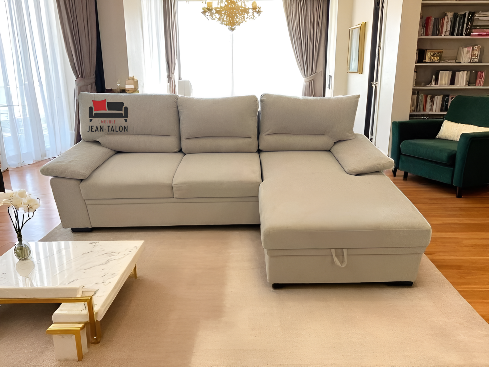 CloudEase™ Modular Fabric Sofa Bed – 6252
