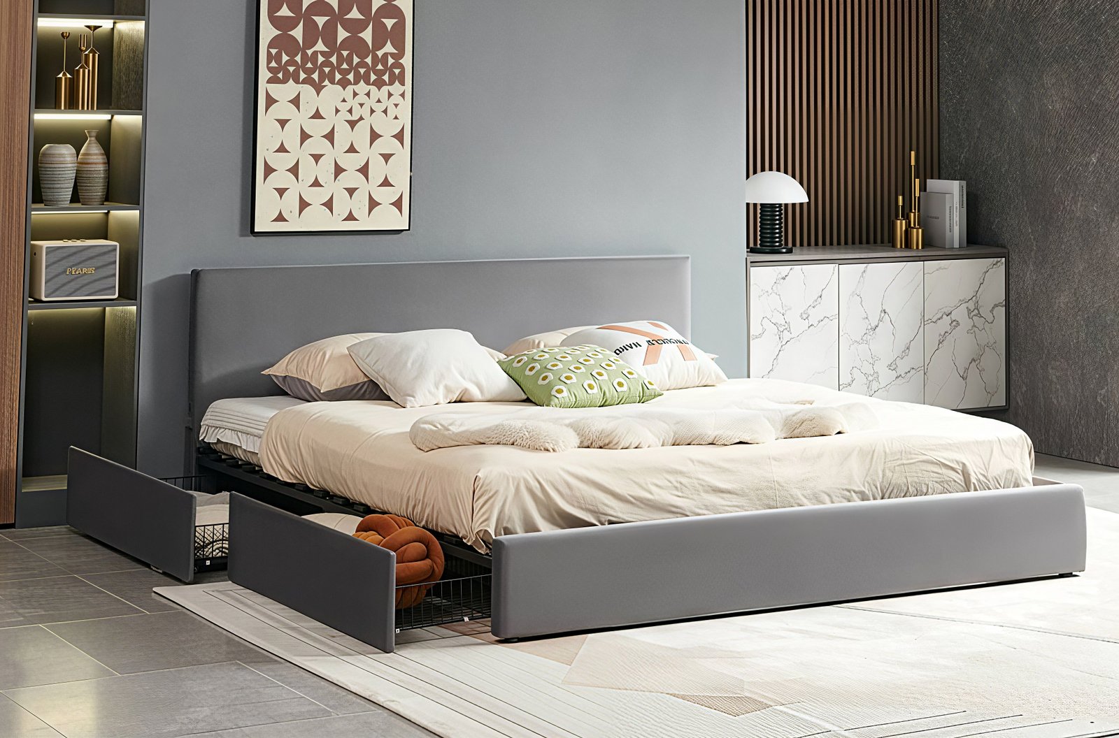 CALIX CORE™ – VELVET STORAGE PLATFORM BED – T2128