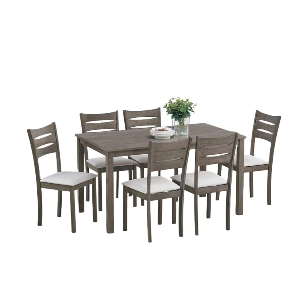 Antique Grey Ladder Back Dining Set – Model T-1051
