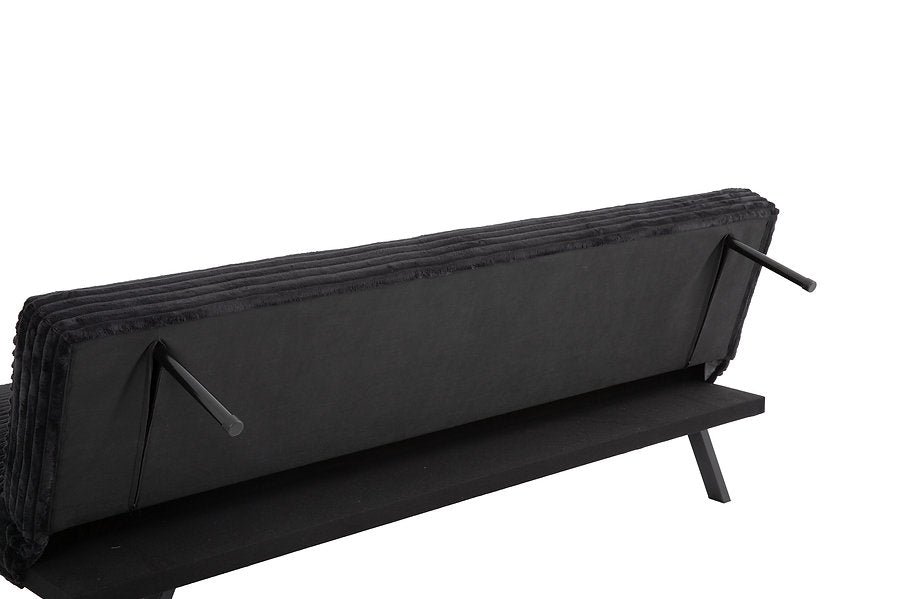 VELVET STRIDE™ – BLACK CORDUROY SOFA BED – IF-8065